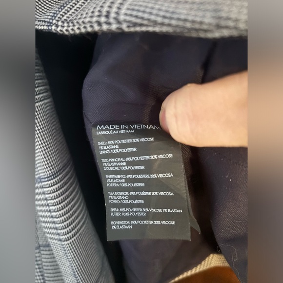 Blue plaid Club Monaco blazer - Picture 3 of 3